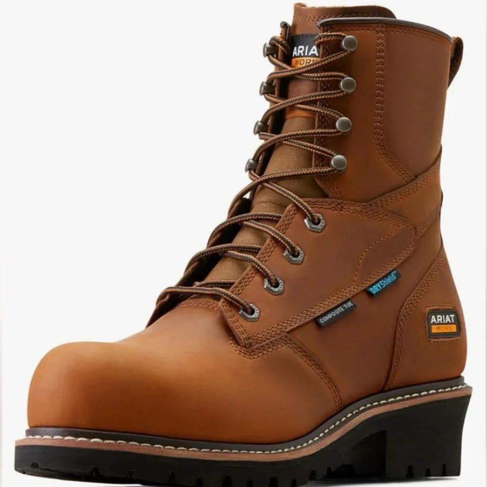 ARIAT mens Logger Shock Shield Waterproof Composite Toe Work Boot
